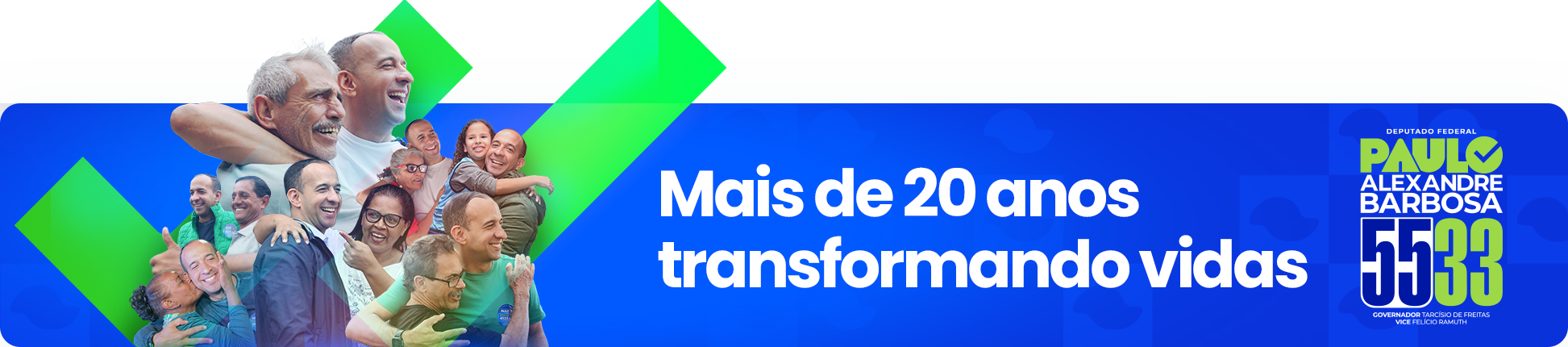 baner mais de vinte anos transformando vidas