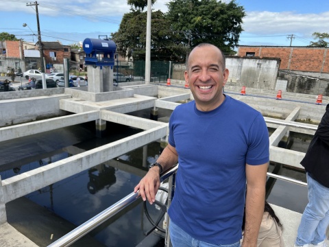 Paulo Alexandre Barbosa participa de inauguração de estação elevatória de combate às enchentes na Baixada