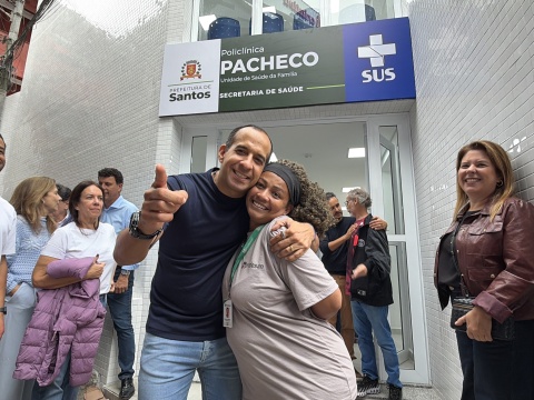 Nova policlínica é inaugurada no Morro do Pacheco, em Santos, para atender quase 2 mil moradores